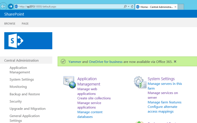Sharepoint Green Back Green line in SharePoint Central Administration – My SharePoint Log