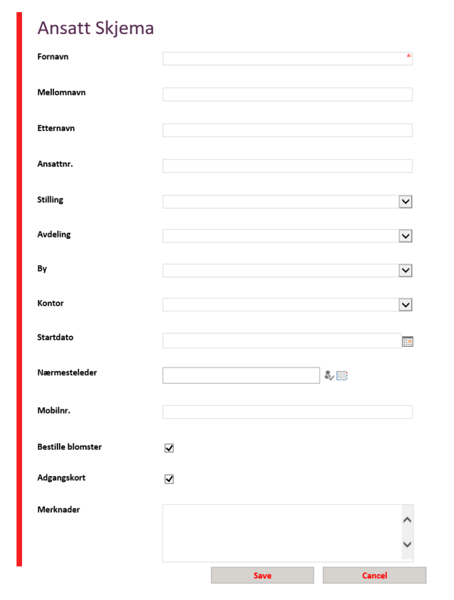 ansattskjema